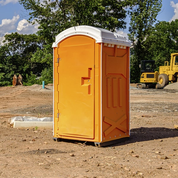 can i customize the exterior of the portable restrooms with my event logo or branding in Farwell